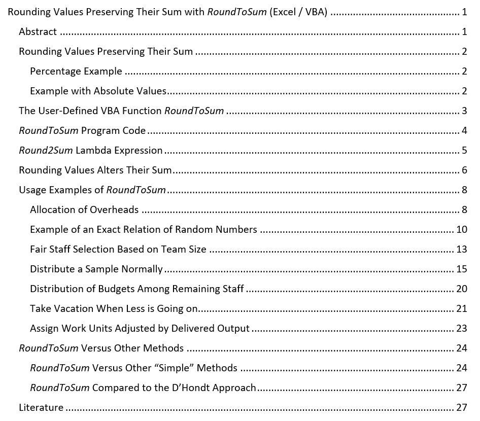 Rounding Values Preserving Their Sum